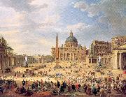 Panini, Giovanni Paolo Departure of Duc de Choiseul from the Piazza di St. Pietro china oil painting reproduction